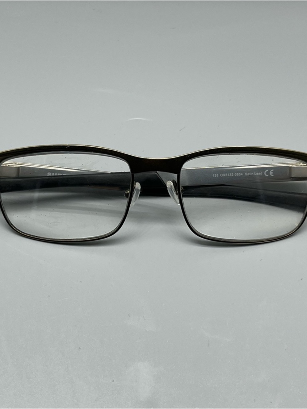 Oakley Men's Rectangular Metal Glasses Frame - Black/Brown